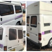 This one was finished today, as this Ford camper van had old style glass, we removed all the windows to carry out the tint, this allows us to achieve the best finish possible, even though this was quite an old vehicle the results were fantastic even if I do say so myself !! We also replaced all the rubber window seals as they had gone hard & did not seal out the weather anymore. One really happy customer