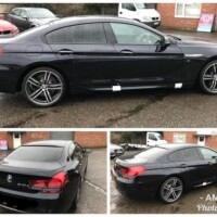 here is a cheeky window tint for a local BMW dealer, fitted Llumar film that we give a lifetime warranty, really finished the car off a treat I think !!